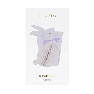 Стаканы Мери Мери (Meri Meri) "Объемные кролики", 8 шт